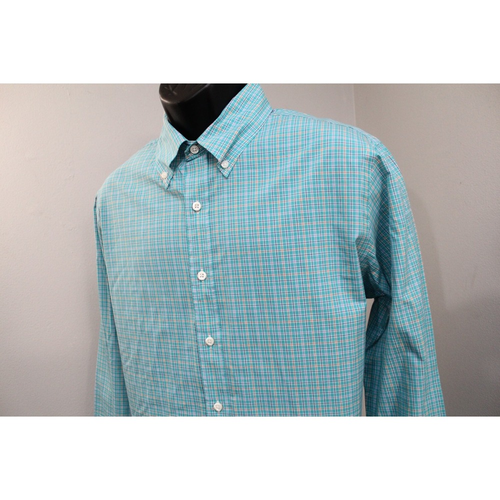 Polo Ralph Lauren Dress Shirt Plaid 120s 2-Ply‎ Classic Fit Long Sleeve Mens XL